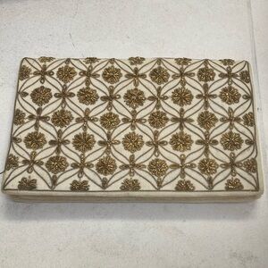 Vintage Gold Embroidered Clutch